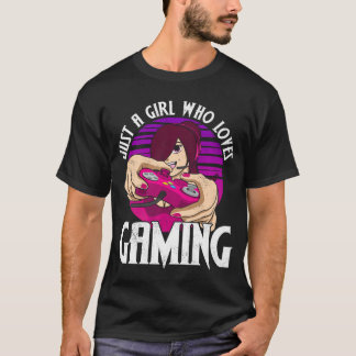 T-shirt Just a Girl Who Loves Gaming Gambling Women Premiu