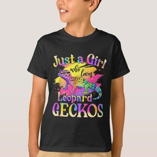 T-shirt Just A Girl Who Loves Leopard Geckos  (Devant)