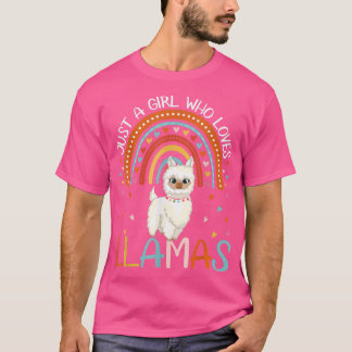 T-shirt Just A Girl Who Loves Llamas For Women Girl Kids