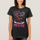 T-shirt Just a girl who loves Moose Scandinavia Moose Antl (Devant)