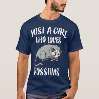 T-shirt Just A Girl Who Loves Possums Animal Gift