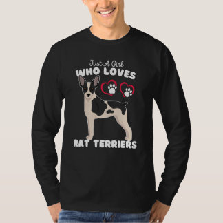 T-shirt Just A Girl Who Loves Rat Terriers Cute Terrier Ki