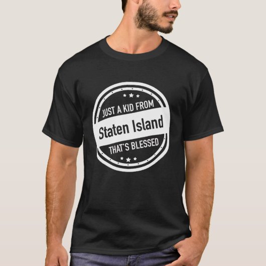 T-shirt Just a Kid From Staten Island New York (Devant)