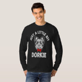 T-shirt Just a Little Bit Dorkie Funny Yorkshire Terrier H (Devant entier)