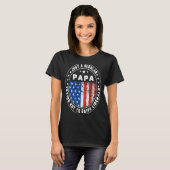 T-shirt Just A Regular Papa Raise Liberals USA American Fl (Devant entier)