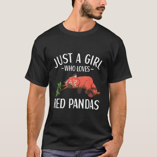 T-shirt Just A Who Loves Red Pandas Red Panda (Devant)