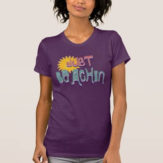 T-shirt Just Beachin Multi (Devant)