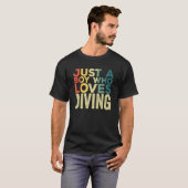 T-shirt Just Boy Who Loves Diving Apparel Dive Scuba Div (Devant entier)
