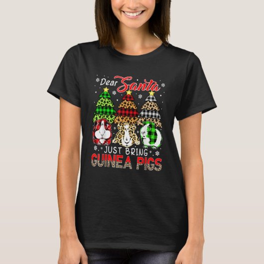 T-shirt Just Bring Guinea Pigs Three Leopard Plaid Rodents (Devant)