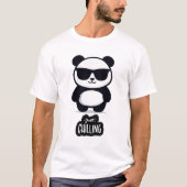 T-shirt Just Chilling Panda Relaxed & Cool Vibes (Devant)