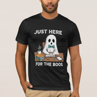 T-shirt Just Here For The Boos - Cute Academic Ghost Pun