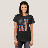 T-shirt Just Here To Bang Fireworks With USA Flag 4th Of J (Devant entier)