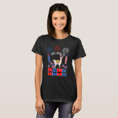 T-shirt Just Here To Bang  Llama Sunglasses American Flag (Devant entier)