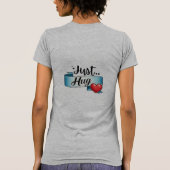 T-shirt Just Hug Cute Heart Ribbon tee (Dos)