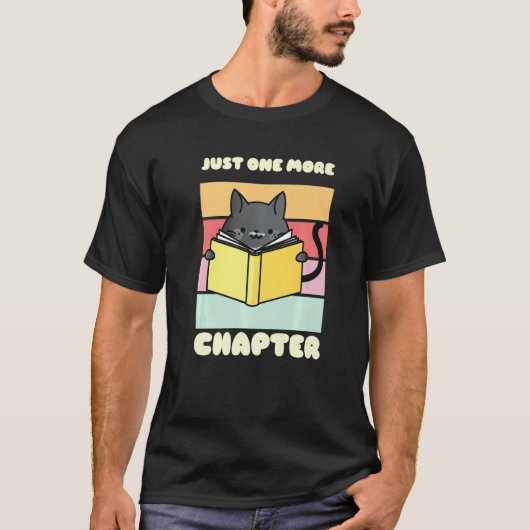 T-shirt Just One More Chapter Funny Cat Reading Book for B (Devant)