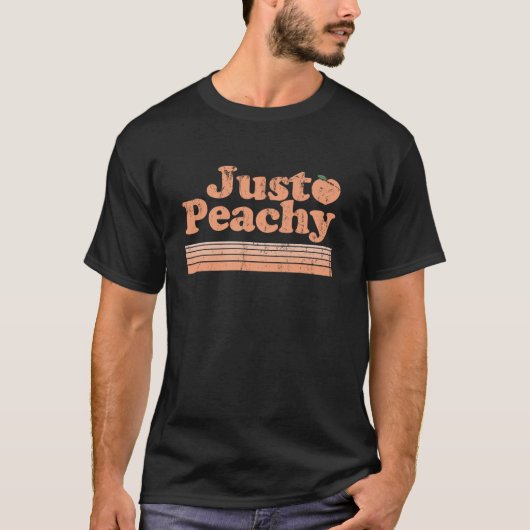 T-shirt Just Peachy Retro les années 70 Géorgie Passe Frui (Devant)