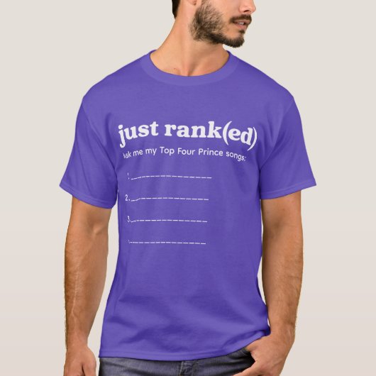 T-shirt Just Ranked Tee Prince (Devant)