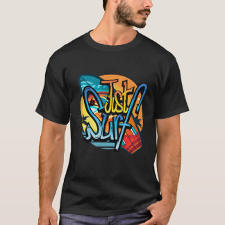 T-shirt Just Surf Retro Summer – Planche de Surf Vintage