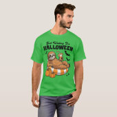 T-shirt Just Waiting For Halloween Cute Lazy Sloth Hallowe (Devant entier)