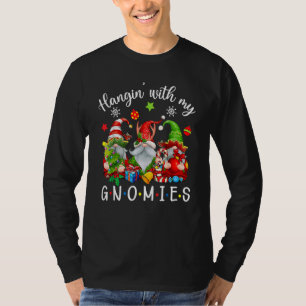 T-shirt Juste à traîner avec mes gnomes Santa Gnome Noël