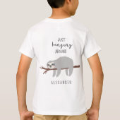 T-shirt Juste accrochant autour de la paresse (Dos)