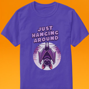 T-shirt Juste accrocher autour de chauve-souris drôle chem