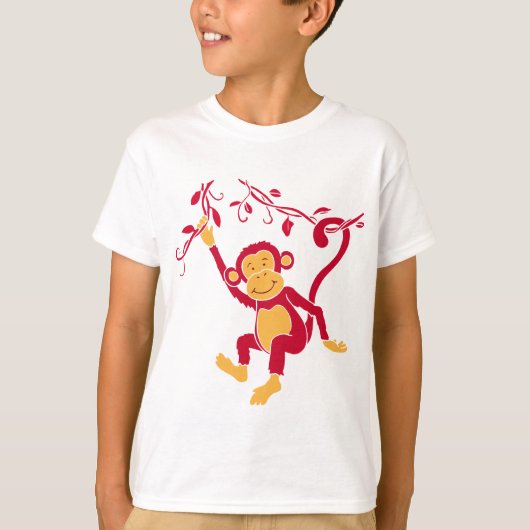 T-shirt Juste accrocher la tete graphique funky rouge sing (Devant)