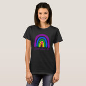 T-shirt Juste Aimer Lgbt Rainbow Pride (Devant entier)