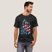 T-shirt Juste Allons-y avec le Quad Patriote Drapeau Améri (Devant entier)