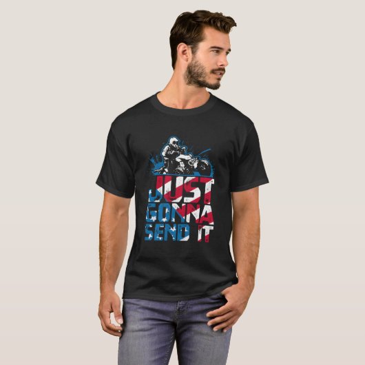 T-shirt Juste Allons-y avec le Quad Patriote Drapeau Améri (Devant entier)