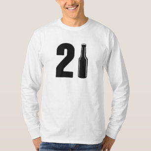 T-shirt Juste anniversaire tourné de bouteille à bière