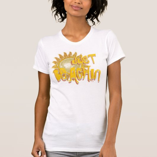 T-shirt Juste BEACHIN Graphics ! (soleil 3D/jaune) (Devant)