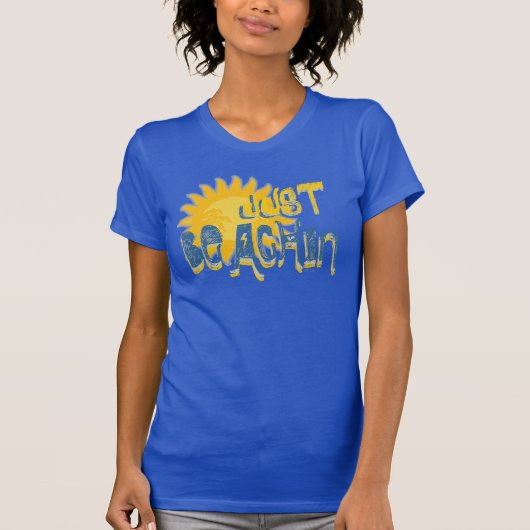 T-shirt Juste BEACHIN Navy ! (Devant)