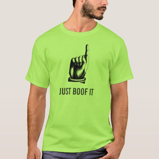 T-SHIRT JUSTE BOOF IL (VERT) (Devant)
