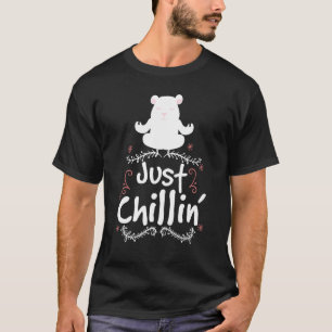 T-shirt Juste Chillin Ours polaire méditation Ours polaire