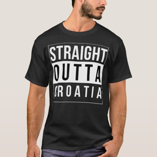 T-shirt Juste devant la Croatie (Devant)