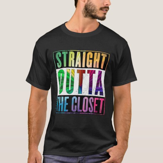 T-shirt Juste Devant Le Closet - Gay pride LGBT (Devant)