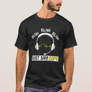 T-shirt Juste Dire Copie 911 Dispatcher Thin Yellow Line