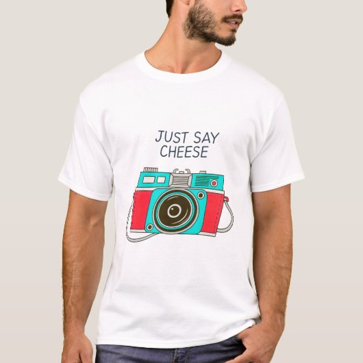 T-shirt Juste dire fromage teese Tee - Snap Smiles dans le (Devant)