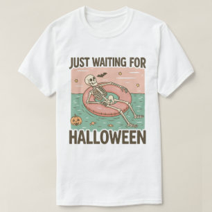 T-shirt Juste en attendant Halloween, ambiance estivale ef
