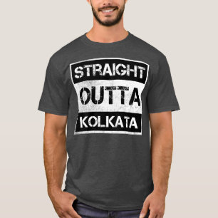 T-shirt Juste En-Dehors De Kolkata Inde Vintage Perturbé S