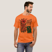 T-shirt Juste est Aspire Design avec Fleurs (Devant entier)