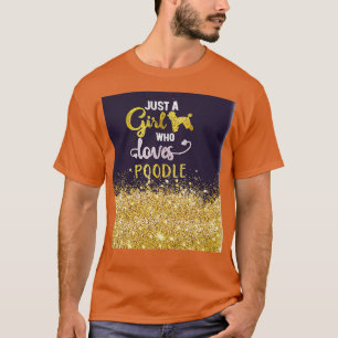 T-shirt juste fille qui aime la Parties scintillant de fon