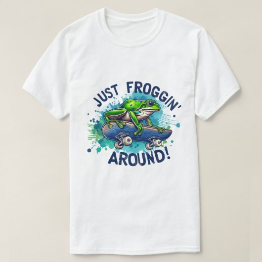 T-shirt 🐸 Juste Froggin’ autour - Tee amusante et joueuse (Design devant)