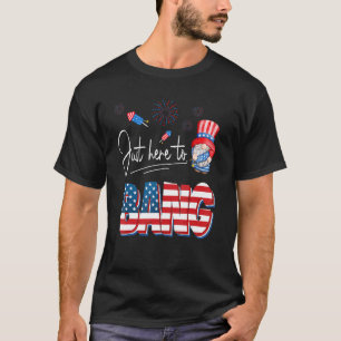 T-shirt Juste Ici Pour Bang Casquette Drapeau Américain 4