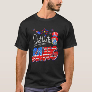 T-shirt Juste ici pour Bang Gnome American Flag Fireworks