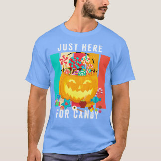 T-shirt Juste Ici Pour Candy Halloween 2021 Mignonne Hallo