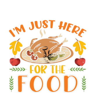 T-shirt juste ici pour la nourriture