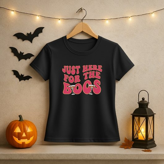 T-shirt Juste Ici Pour Le Boos Halloween Tee; Boire L'Amou