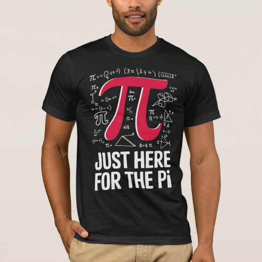 T-shirt Juste ici pour le pi (Devant)